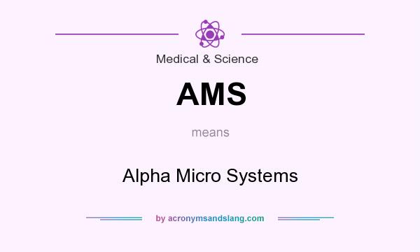 What does AMS mean? It stands for Alpha Micro Systems