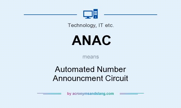 What does ANAC mean? It stands for Automated Number Announcment Circuit