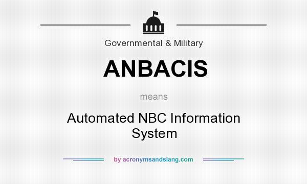 What does ANBACIS mean? It stands for Automated NBC Information System