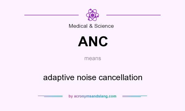 What does ANC mean? It stands for adaptive noise cancellation