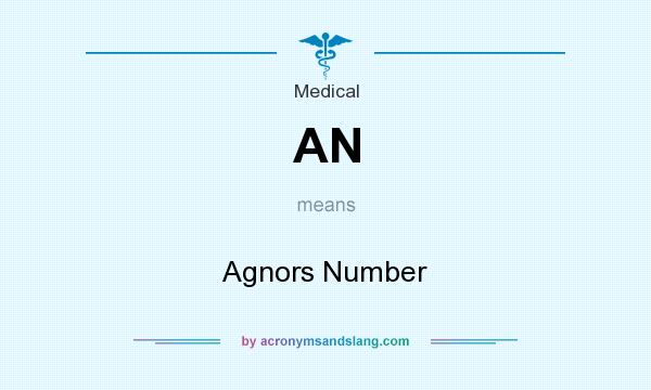 What does AN mean? It stands for Agnors Number