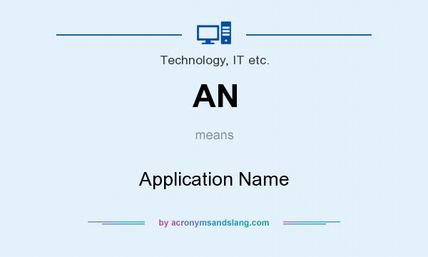 What does AN mean? It stands for Application Name