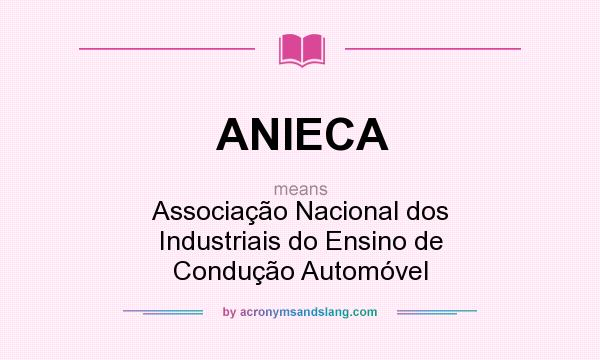 What does ANIECA mean? It stands for Associação Nacional dos Industriais do Ensino de Condução Automóvel