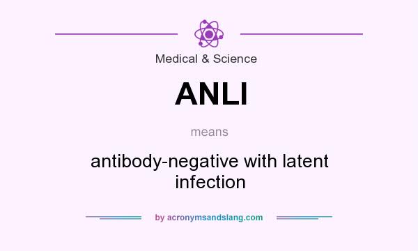 What does ANLI mean? It stands for antibody-negative with latent infection