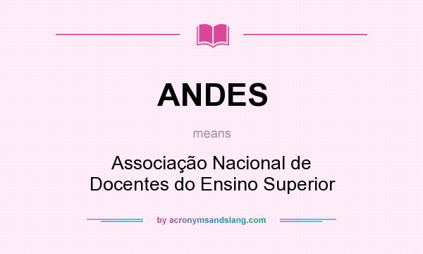 What does ANDES mean? It stands for Associação Nacional de Docentes do Ensino Superior