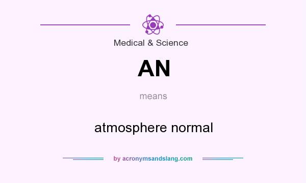What does AN mean? It stands for atmosphere normal