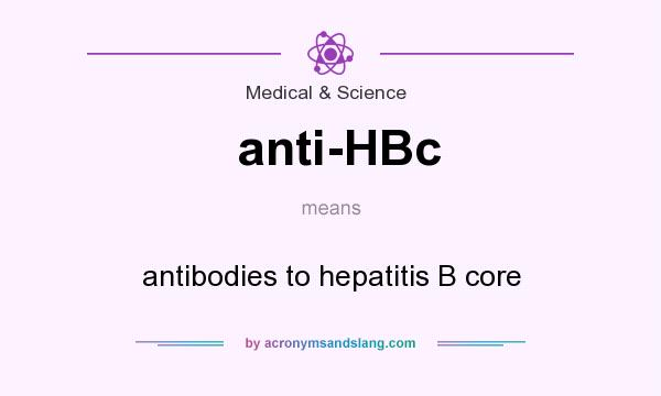 What does anti-HBc mean? It stands for antibodies to hepatitis B core