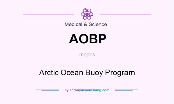 What does AOBP mean? It stands for Arctic Ocean Buoy Program