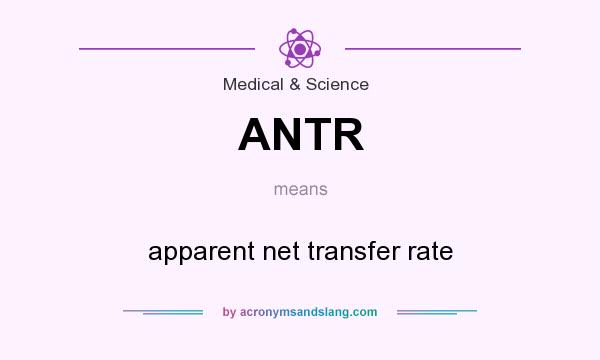 What does ANTR mean? It stands for apparent net transfer rate