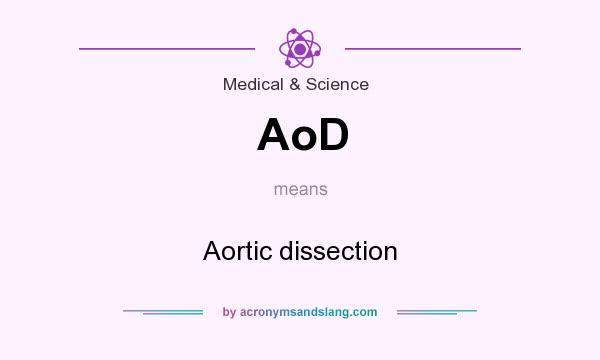 What does AoD mean? It stands for Aortic dissection