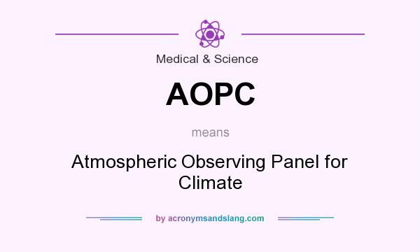 What does AOPC mean? It stands for Atmospheric Observing Panel for Climate