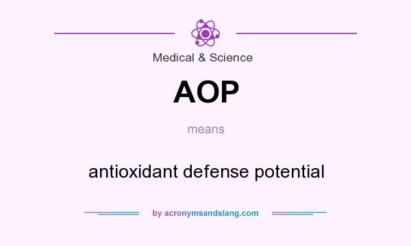 What does AOP mean? It stands for antioxidant defense potential