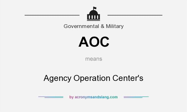 What does AOC mean? It stands for Agency Operation Center`s