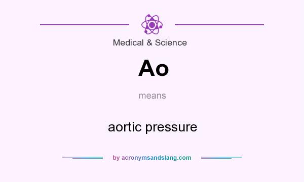 What does Ao mean? It stands for aortic pressure
