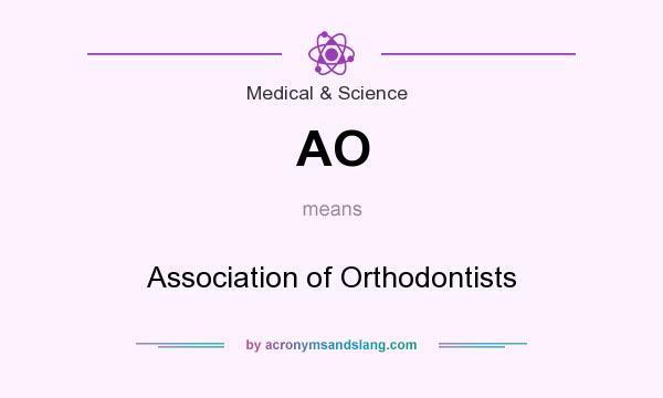 What does AO mean? It stands for Association of Orthodontists