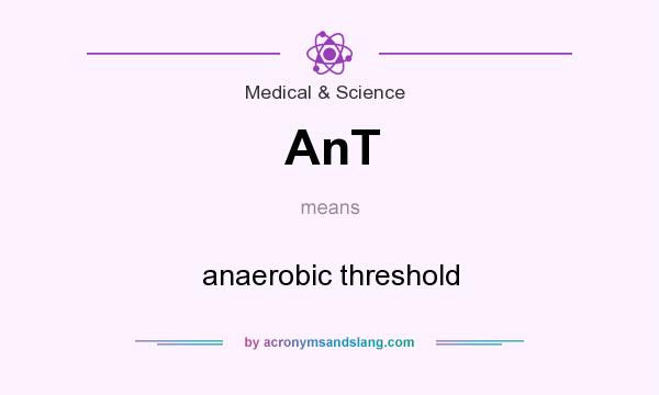 What does AnT mean? It stands for anaerobic threshold