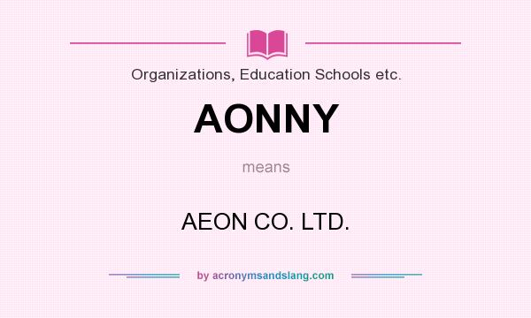 What does AONNY mean? It stands for AEON CO. LTD.