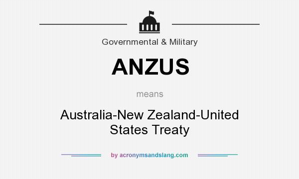 What does ANZUS mean? It stands for Australia-New Zealand-United States Treaty