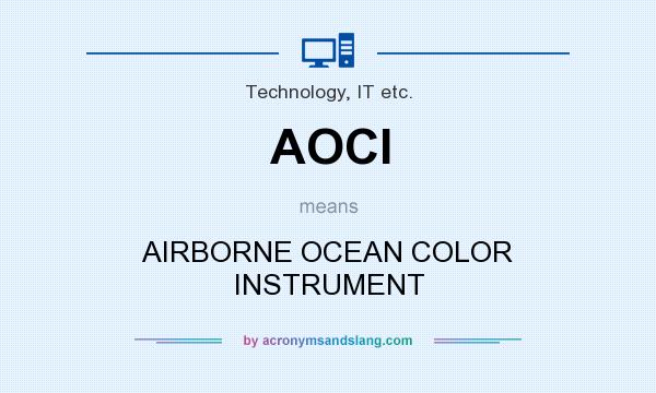 What does AOCI mean? It stands for AIRBORNE OCEAN COLOR INSTRUMENT