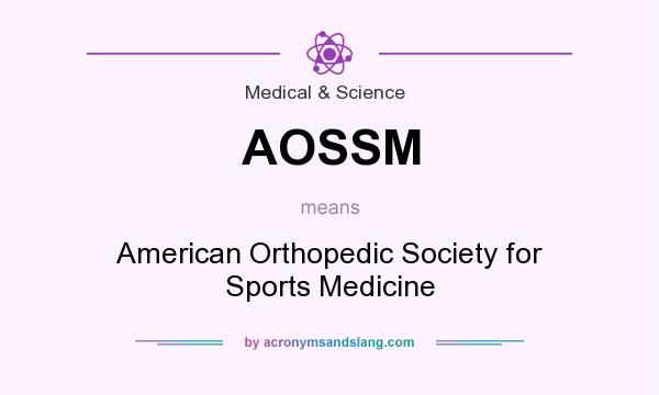 What does AOSSM mean? It stands for American Orthopedic Society for Sports Medicine