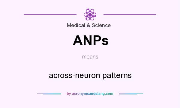 What does ANPs mean? It stands for across-neuron patterns