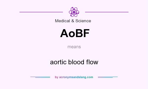 What does AoBF mean? It stands for aortic blood flow