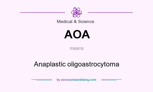 What does AOA mean? It stands for Anaplastic oligoastrocytoma