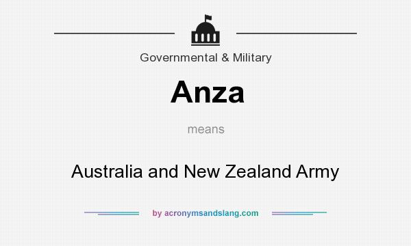 What does Anza mean? It stands for Australia and New Zealand Army