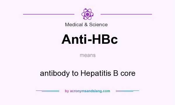 What does Anti-HBc mean? It stands for antibody to Hepatitis B core