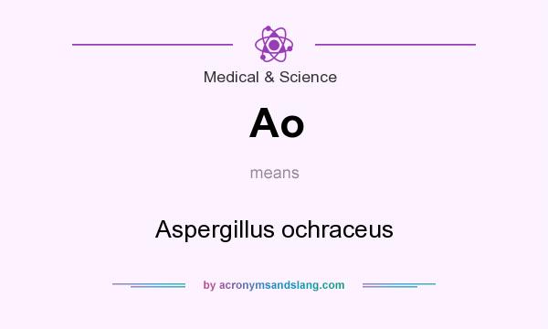 What does Ao mean? It stands for Aspergillus ochraceus