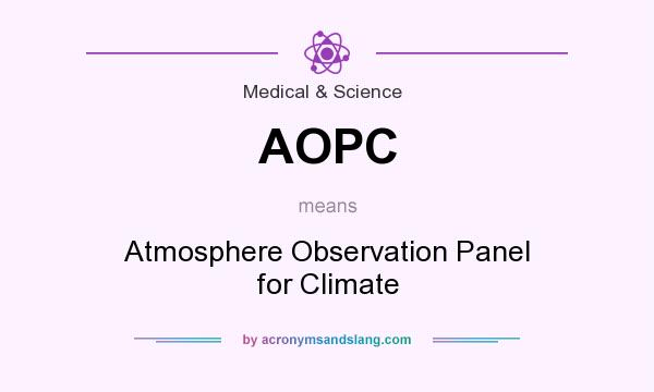 What does AOPC mean? It stands for Atmosphere Observation Panel for Climate