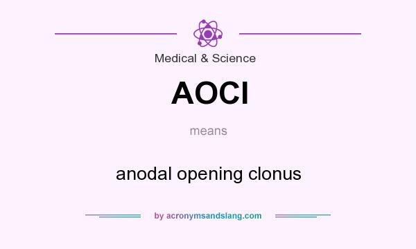 What does AOCl mean? It stands for anodal opening clonus