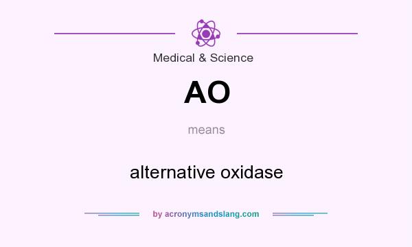 What does AO mean? It stands for alternative oxidase