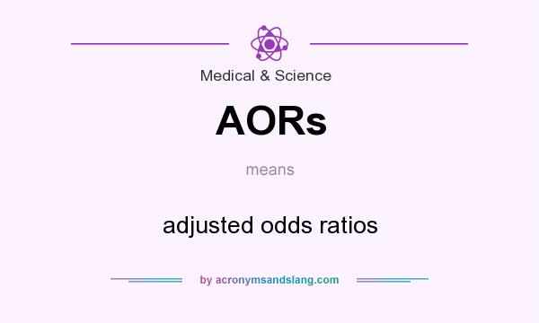 What does AORs mean? It stands for adjusted odds ratios