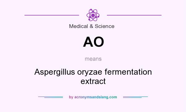 What does AO mean? It stands for Aspergillus oryzae fermentation extract