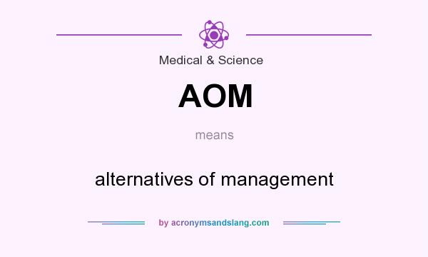 What does AOM mean? It stands for alternatives of management