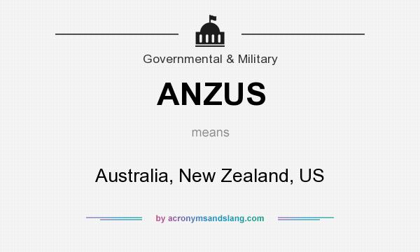 What does ANZUS mean? It stands for Australia, New Zealand, US