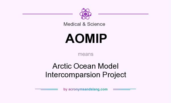 What does AOMIP mean? It stands for Arctic Ocean Model Intercomparsion Project