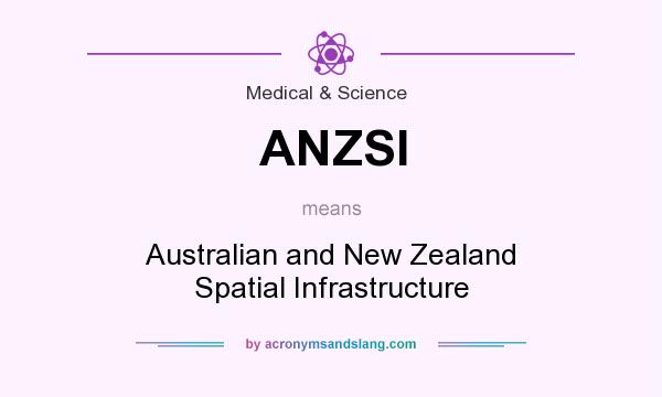 What does ANZSI mean? It stands for Australian and New Zealand Spatial Infrastructure