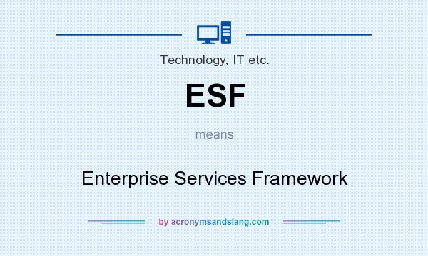 What does ESF mean? It stands for Enterprise Services Framework