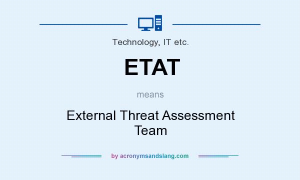 What does ETAT mean? It stands for External Threat Assessment Team