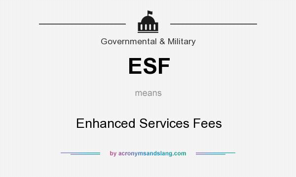 What does ESF mean? It stands for Enhanced Services Fees