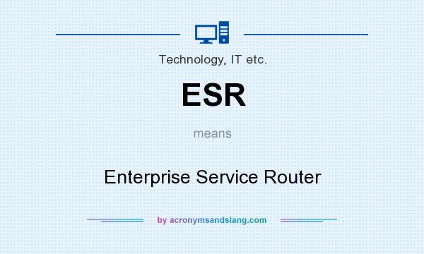 What does ESR mean? It stands for Enterprise Service Router