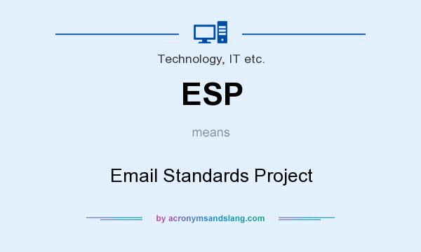 What does ESP mean? It stands for Email Standards Project