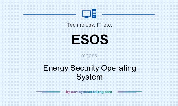 What does ESOS mean? It stands for Energy Security Operating System