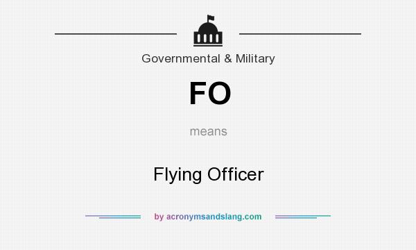 What does FO mean? It stands for Flying Officer