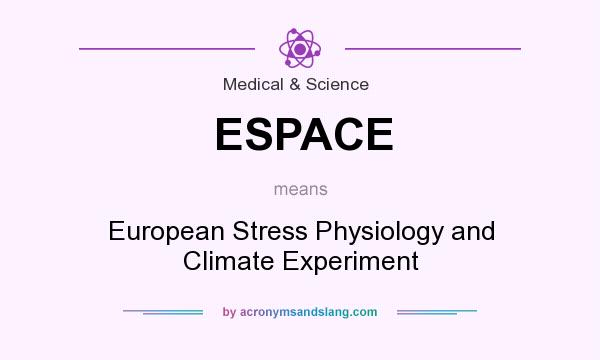 What does ESPACE mean? It stands for European Stress Physiology and Climate Experiment