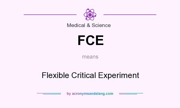 What does FCE mean? It stands for Flexible Critical Experiment
