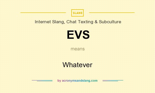 What does EVS mean? It stands for Whatever