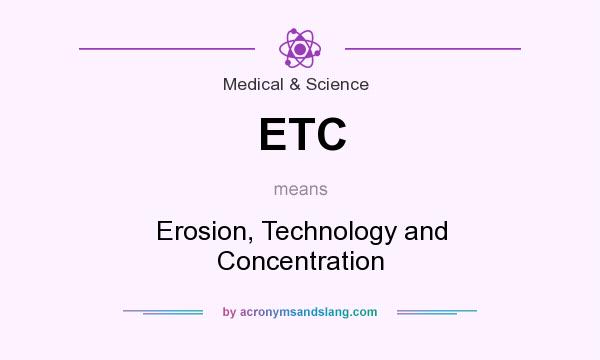 What does ETC mean? It stands for Erosion, Technology and Concentration